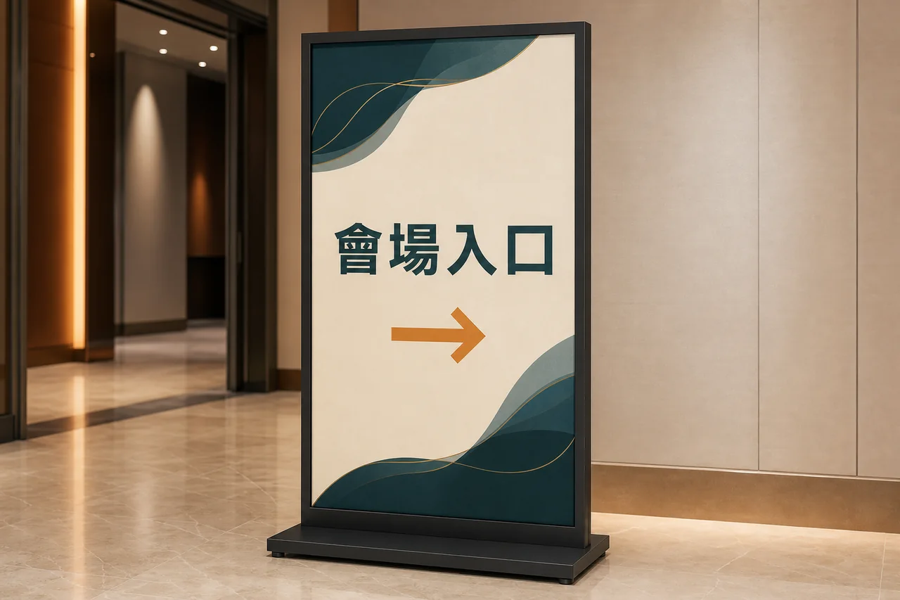 室內指示牌 成品示意
