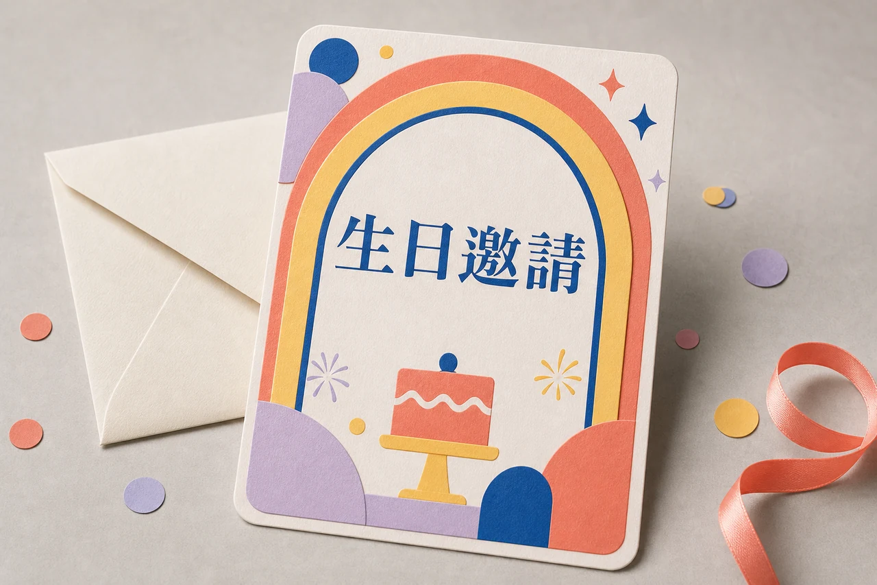 生日邀請卡 成品示意