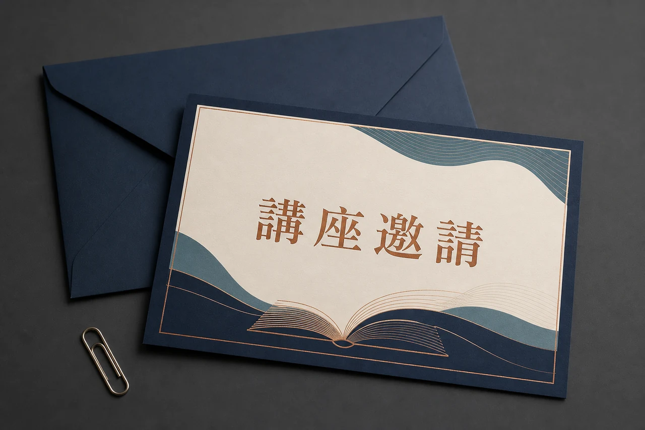 講座邀請卡 成品示意
