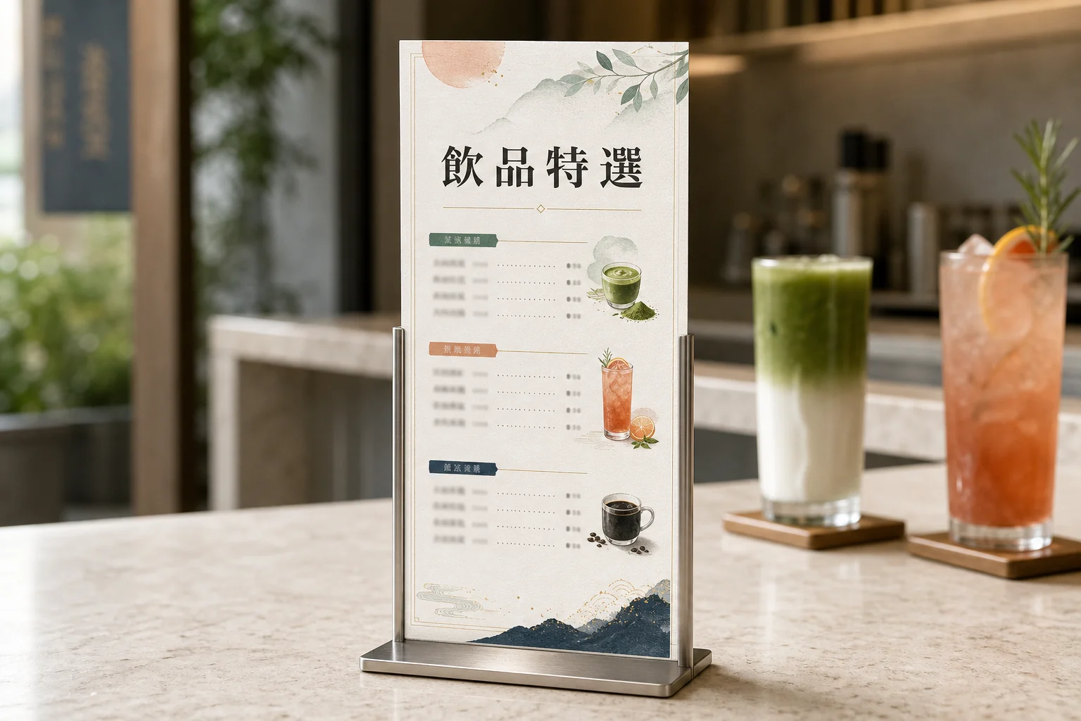 飲品特選單 成品示意
