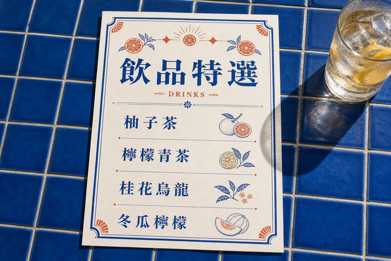 復古飲品特選 成品示意