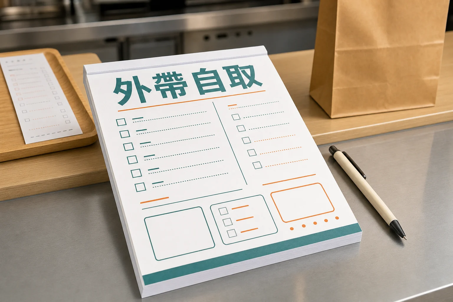 外帶自取點餐單 成品示意