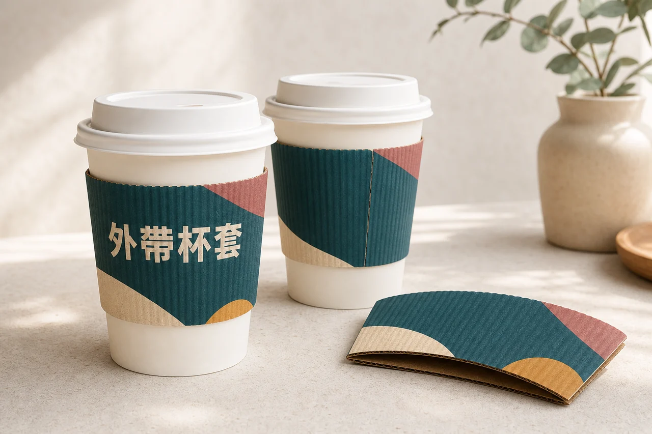 外帶杯套 成品示意