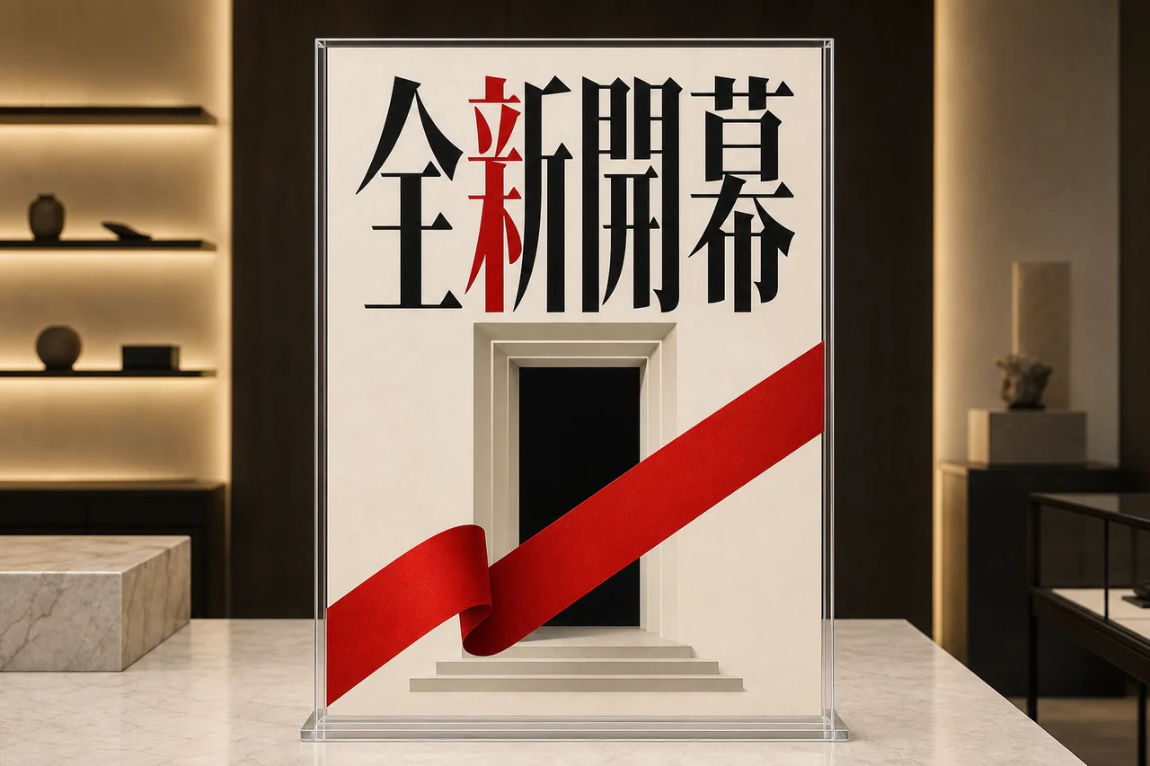 全新開幕 海報風格示意