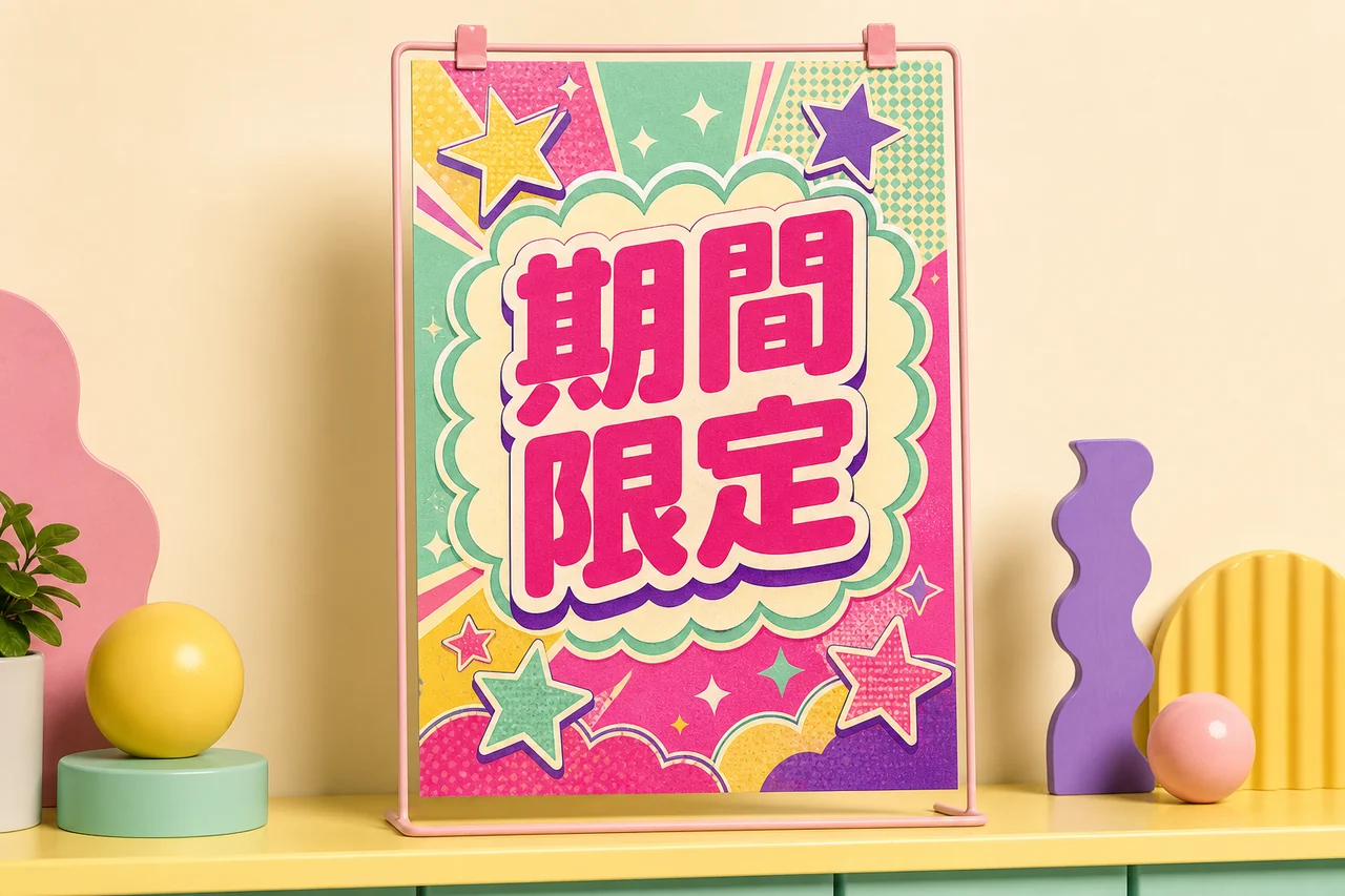 期間限定 海報風格示意