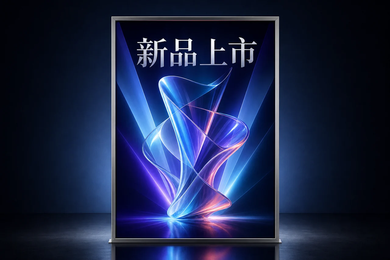 新品上市 海報風格示意