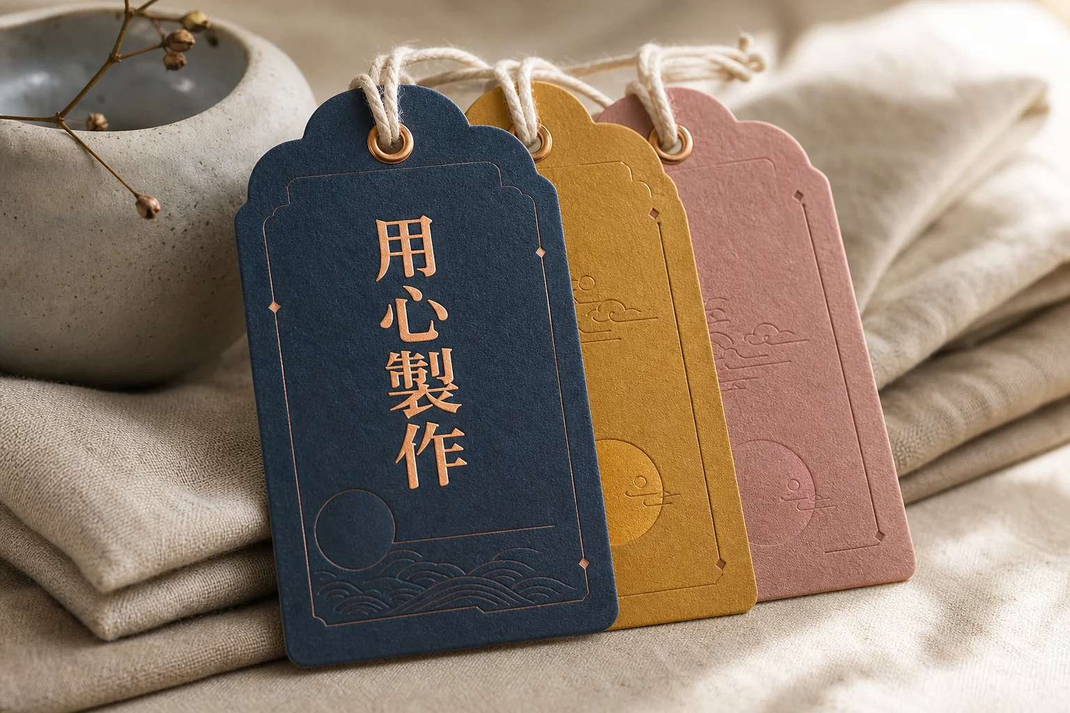 用心製作商品吊牌 成品示意