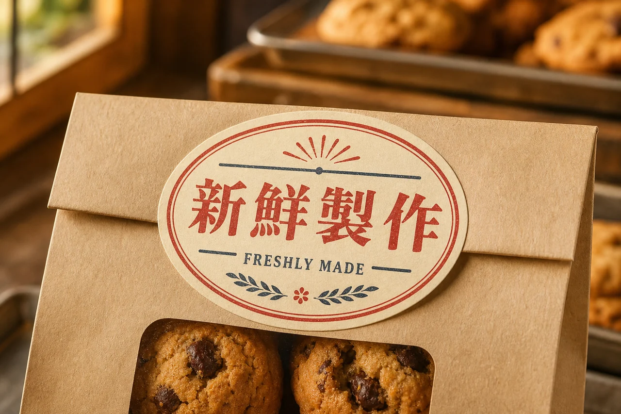 食品封口貼 貼紙成品示意