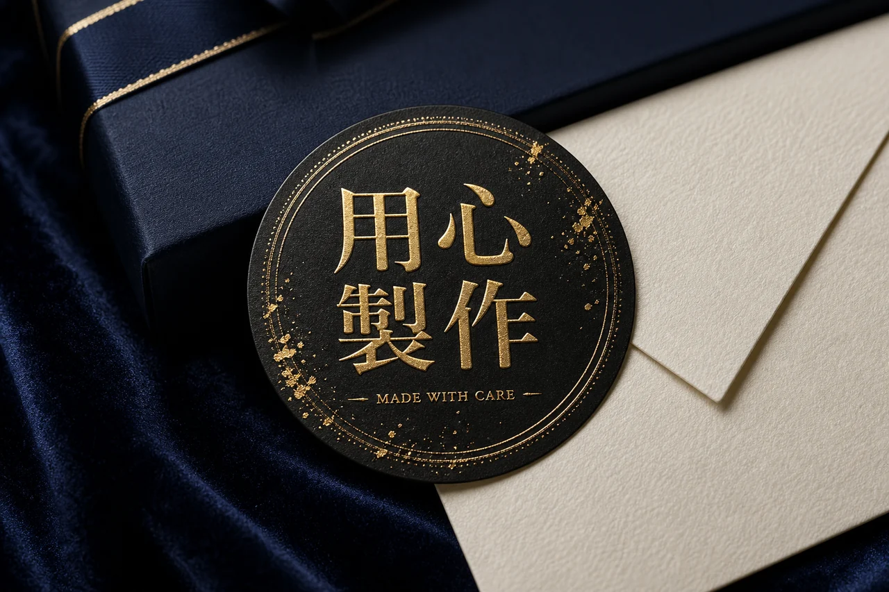 燙金精品貼 貼紙成品示意